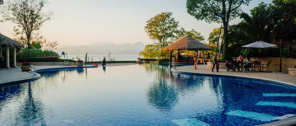 poolside view of resort in Jamaica