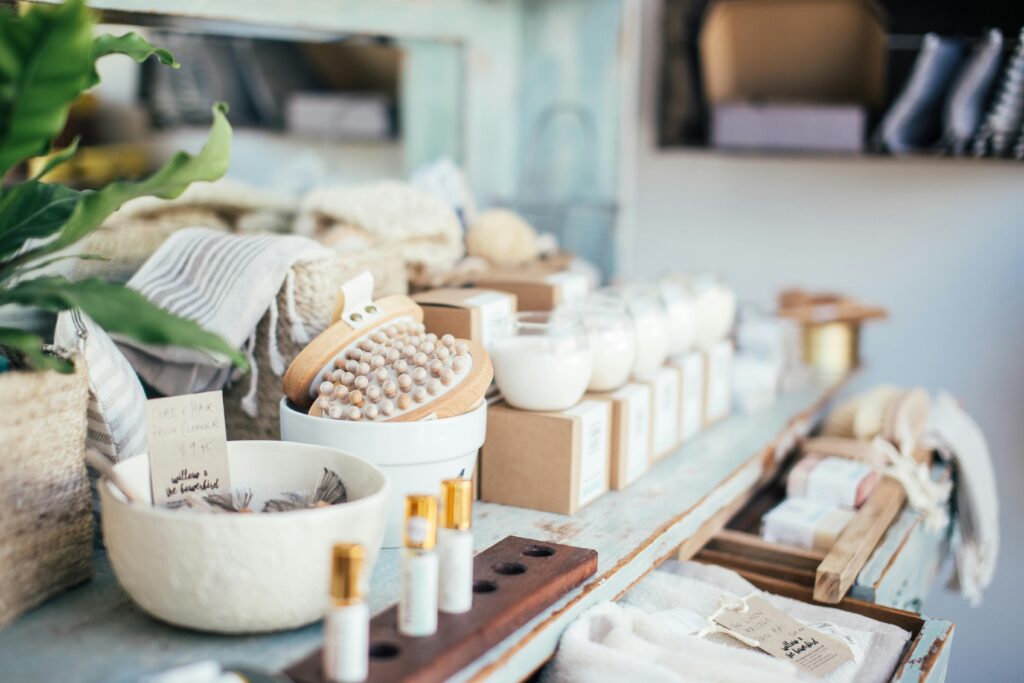 stock image of spa amenities